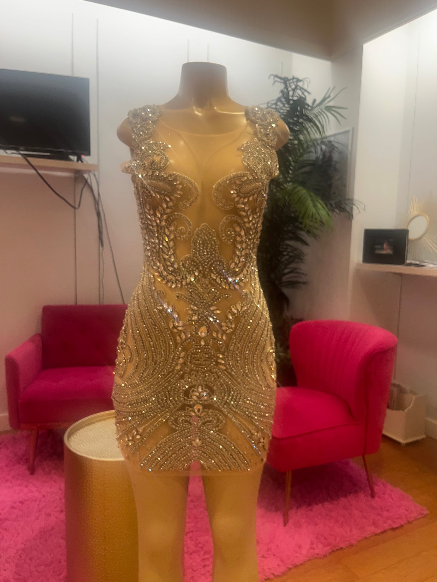 “Stacy” Rhinestone Dress