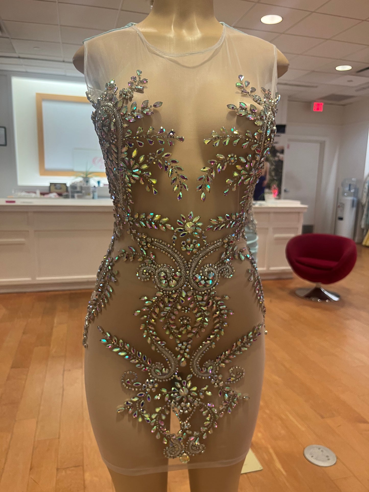 “Lyn” AB Rhinestone Dress