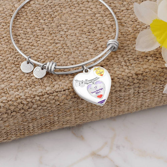 Custom Engraved Heart Bracelet