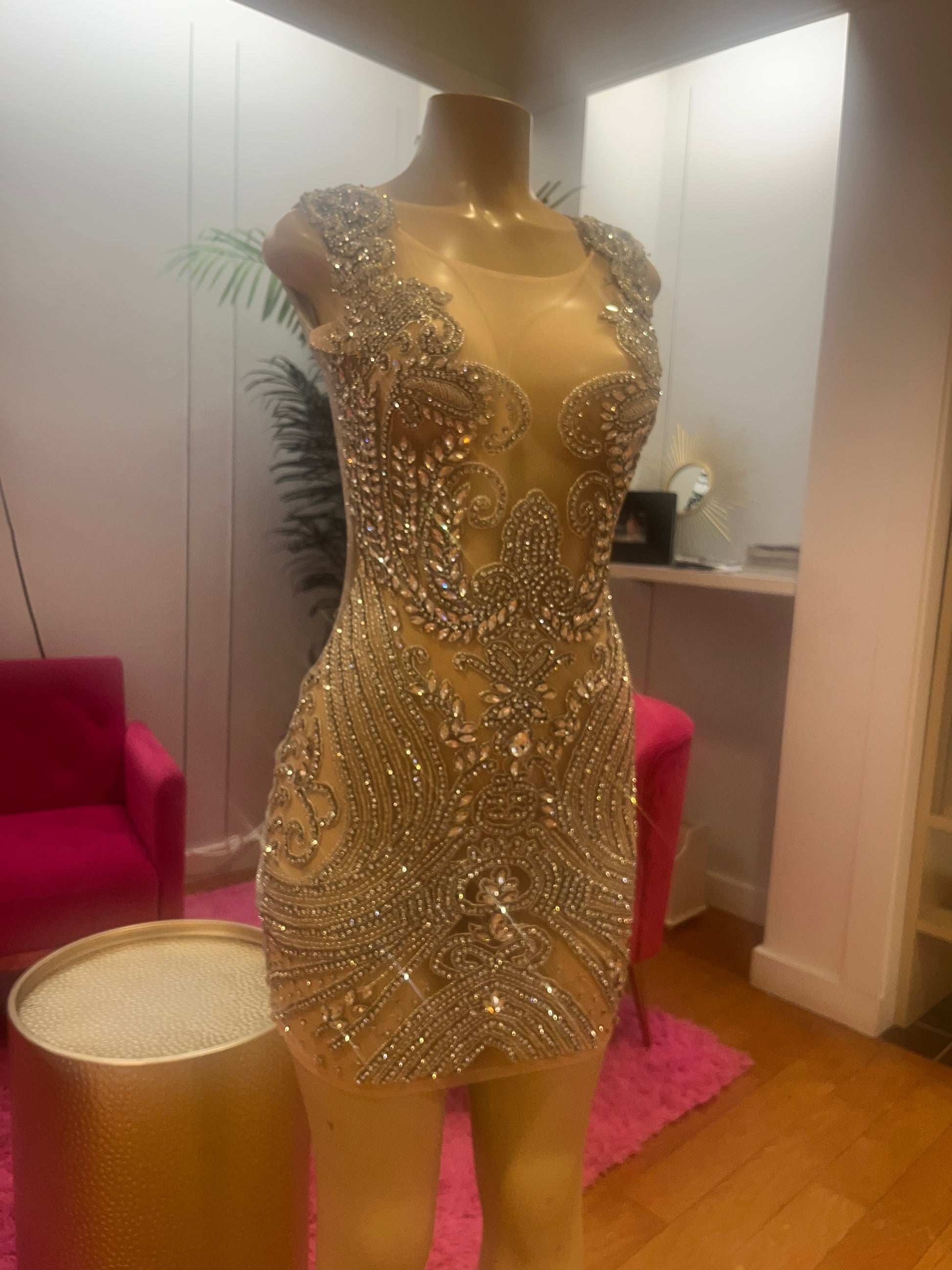 “Stacy” Rhinestone Dress Silver / Medium “Stacy” Rhinestone Dress Silver / Medium