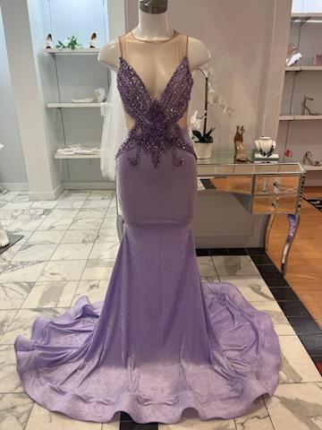 purple butterfly dress prom Long Formal A Line Prom Dress