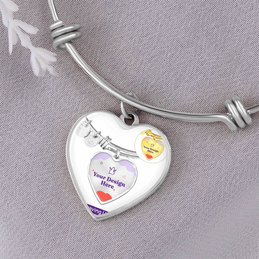 Custom Engraved Heart Bracelet