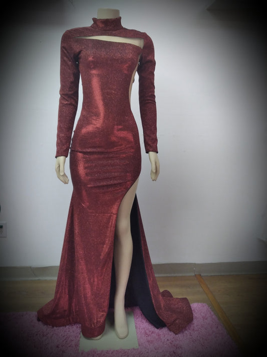 Ready to ship - Red Long Sleeve Gown