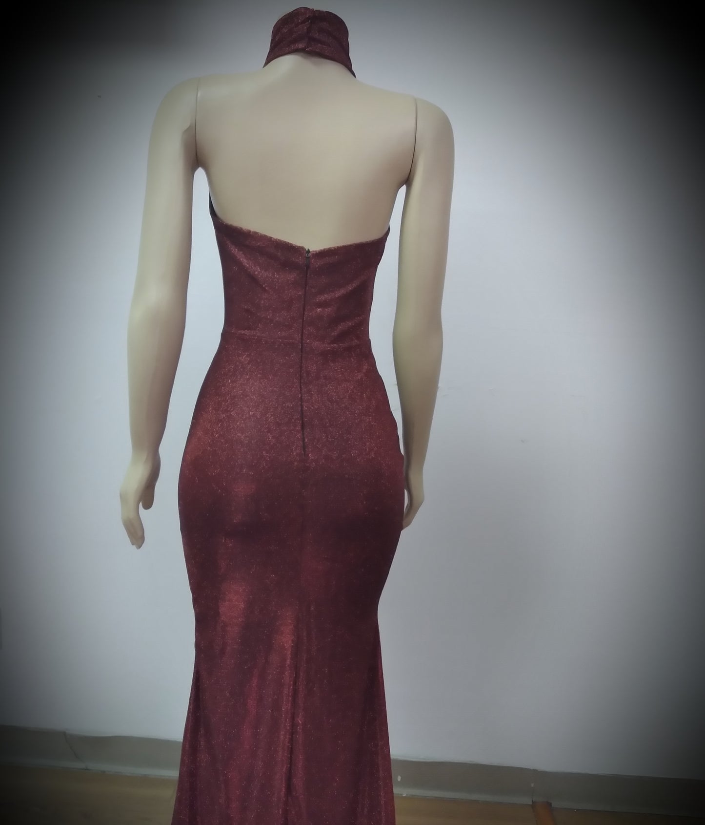 Red Keyhole Gown