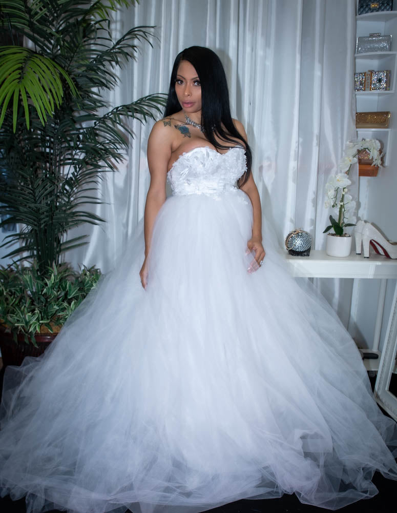 Amy Flower ballgown wedding dress 