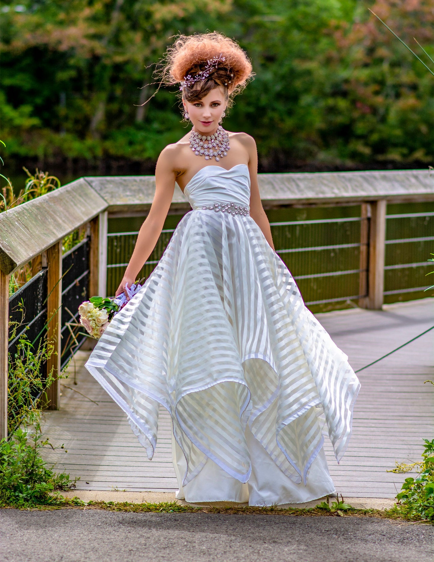 Stripe Wedding Dress